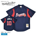 ミッチェルアンドネス ユニフォーム MITCHELL & NESS メンズ ネイビー 紺 レッド 赤 MLB ATLANTA BRAVES CHIPPER JO...