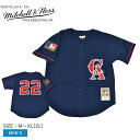 ミッチェルアンドネス ゲームシャツ MITCHELL & NESS オーセンティック ボー・ジャクソン カリフォルニア・エンゼルス 1994 ボタン フロント ...
