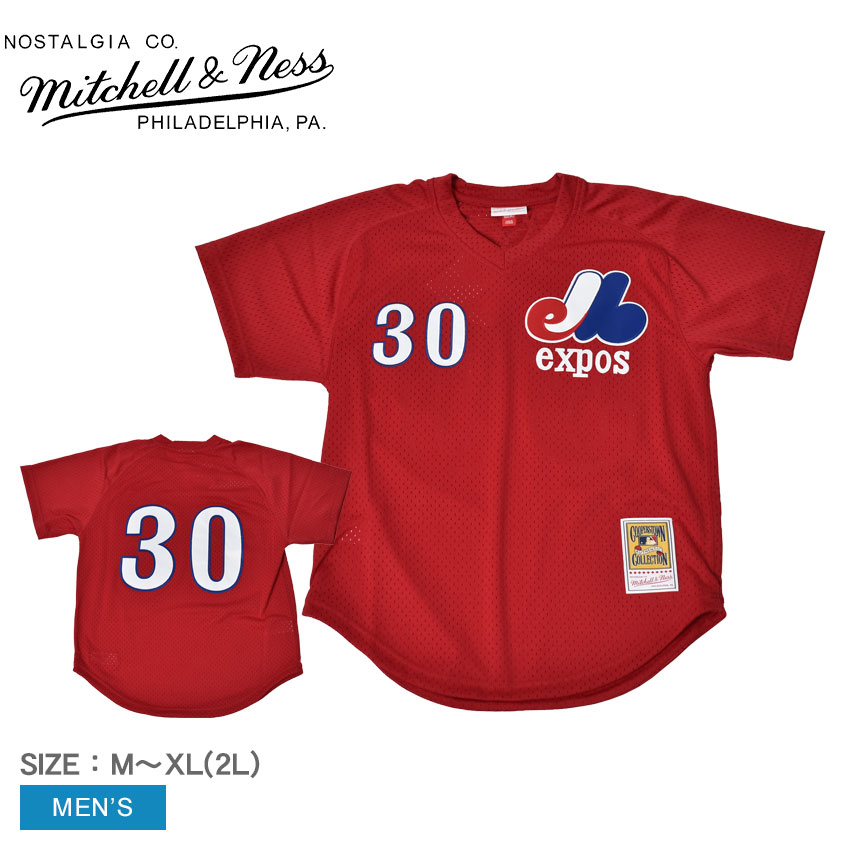 【店内全品★P5倍！】ミッチェルアンドネス ゲームシャツ MITCHELL ＆ NESS オーセンティック ティム・レインズ モントリオール・エクスポズ 1989 プルオーバー ジャージ メンズ レッド 赤 Authentic Tim Raines Montreal Expos 1989 Pullover Jersey ZSPO