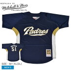 【店内全品★P5倍！】ミッチェルアンドネス ユニフォーム MITCHELL ＆ NESS オーセンティック トレバー・ホフマン サンディエゴ・パドレス 2007 BP ジャージ メンズ ネイビー 紺 ゴールド Authentic Trevor Hoffman San Diego Padres 2007 BP Jersey ZSPO