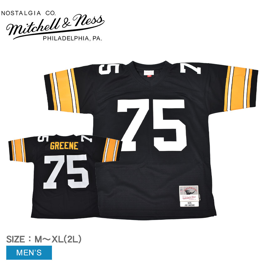 【店内全品★P5倍！】ミッチェルアンドネス ユニフォーム MITCHELL ＆ NESS レガシー ジャージ ピッツバーグ スティーラーズ 1976 ジョー グリーン メンズ ブラック 黒 イエロー 黄 LEGACY JERSEY PITTSBURGH STEELERS 1976 JOE GREENE ZSPO