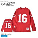 《アイテム名》 ミッチェルアンドネス 長袖Tシャツ MITCHELL ＆ NESS メンズ N＆N ロングスリーブTシャツ サンフランシスコ・フォーティナイナーズ 1989 ジョー・モンタナ TNNC3402-SF489JMOSCAR 《ブランドヒストリー》 Mitchell ＆ Nessは、1904年にアメリカ・フィラデルフィア州の同市内において、レスラーかつテニスのチャンピオンだったフランク・P・ミッチェルと、スコットランド人ゴルファ−のチャールズ・M・ネスにより創設されました。高品質・高縫製技術をモットーに、現代でもNBA(バスケットボール)、MLB(野球)、NFL(アメフト)、NHL(アイスホッケー)、NCAA(大学スポーツ協会)、MLS(サッカー)のアメリカ4大スポーツを完全サポートし、多くの公式トレーニングウェアのライセンスウェアを取り扱っています。世界中に愛好家を抱え魅了し続けるヴィンテージジャージの老舗ブランドです。 《アイテム説明》 ミッチェルアンドネスより「N＆N ロングスリーブTシャツ サンフランシスコ・フォーティナイナーズ 1989 ジョー・モンタナ」です。NFLチームSan Francisco 49ersの長袖Tシャツ。Joe Montanaモデルのアイテムとなっております。 《カラー名/カラーコード/管理No.》 フォーティナイナーズ/-/"23820491" こちらの商品は、並行輸入により海外から輸入しております。製造・入荷時期により、細かい仕様の変更がある場合がございます。上記を予めご理解の上、お買い求め下さいませ。 関連ワード： ロンT 長袖 Tシャツ NFL San Francisco 49ers サンフランシスコ・フォーティナイナーズ Joe Montana ジョー・モンタナ アメリカンフットボール ウエア トップス アメフト ロゴ プリント クルーネック ZSPO date 2023/03/30Item Spec ブランド MITCHELL ＆ NESS ミッチェルアンドネス アイテム 長袖Tシャツ スタイルNo TNNC3402-SF489JMOSCAR 商品名 N＆N ロングスリーブTシャツ サンフランシスコ・フォーティナイナーズ 1989 ジョー・モンタナ 性別 メンズ 原産国 China 他 素材 本体：コットン 100％ 採寸 単位(cm) 身幅 裄丈 着丈 S 44 88 73 M 50.5 92 74.5 L 55.5 94.5 77 XL(2L) 61 97 80 ※上記サイズは、実際に同一の商品を採寸した結果です。 商品によっては個体差がありますので誤差がでることが御座いますので参考目安としてご覧下さい。また、測定方法によっても誤差が生じますので、予めご了承ください。 サイズについて詳しくはこちらをご覧下さい。 当店では、スタジオでストロボを使用して撮影しております。商品画像はできる限り実物を再現するよう心掛けておりますが、ご利用のモニターや環境等により、実際の色見と異なる場合がございます。ご理解の上、ご購入いただけますようお願いいたします。 ▲その他アイテムはこちら