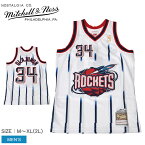 【店内全品★P5倍！】ミッチェルアンドネス ユニフォーム MITCHELL ＆ NESS スイングマン ジャージ ヒューストン・ロケッツ 1996-97 アキーム・オラジュワン メンズ ホワイト 白 ブルー 青 SWINGMAN JERSEY HOUSTON ROCKETS 1996-97 HAKEEM OLAJUWON ZSPO