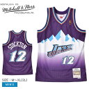 ミッチェルアンドネス ユニフォーム MITCHELL & NESS スウィングマンジャージー ユタ ジャズ 1996-97 ジョン・ストックトン メンズ パープ...