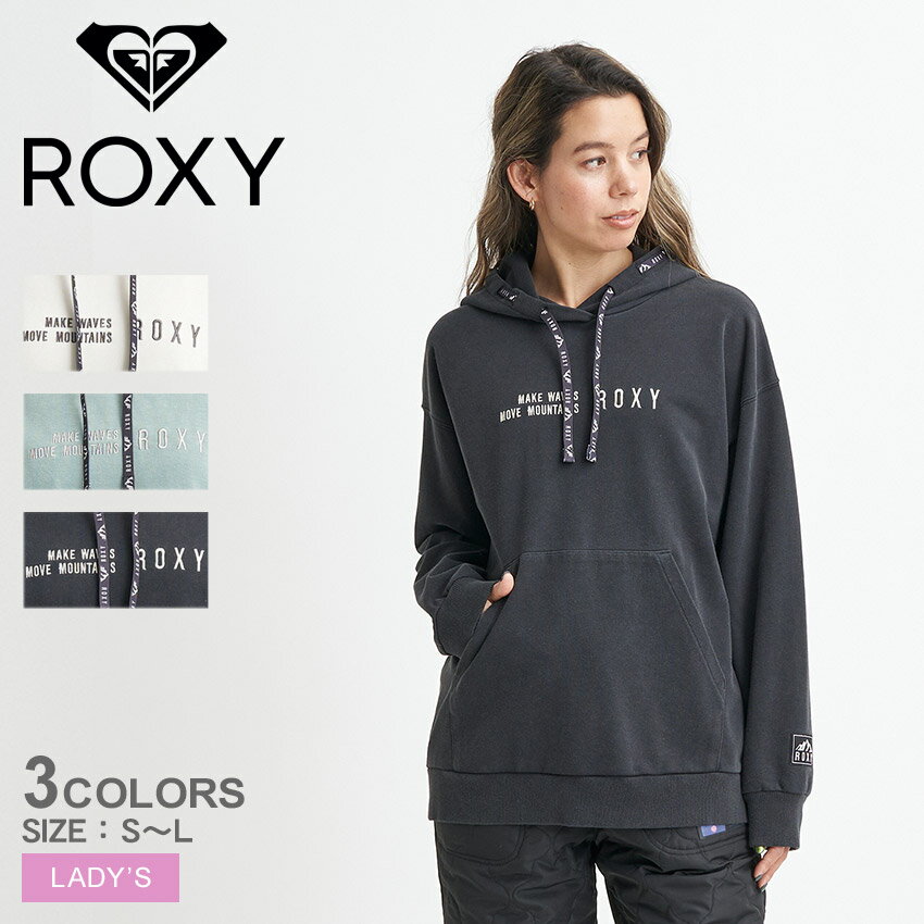 ロキシー パーカー レディース 【店内全品★P2倍！】ロキシー パーカー ROXY M.W.M.M HOODIE パーカー レディース カーキ グリーン 緑 ブラック 黒 RPO234807 ウエア フーディ フーディー フード 長袖 トップス UVカット カンガルーポケット オーバーサイズ ゆったり 刺しゅう カジュアル