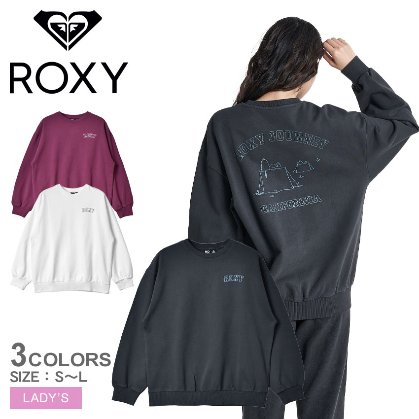 【秋冬先取SALE★開催中】ロキシー スウェット ROXY スウェットトップ PEANUTS PULLOVER レディース ブラック 黒 ホワイト 白 パープル RPO224801 PEANUTS コラボ キャラクター スヌーピー ウエア 長袖 トップス カジュアル スポーティ シンプル サーフ ビーチ 国内正規品のサムネイル