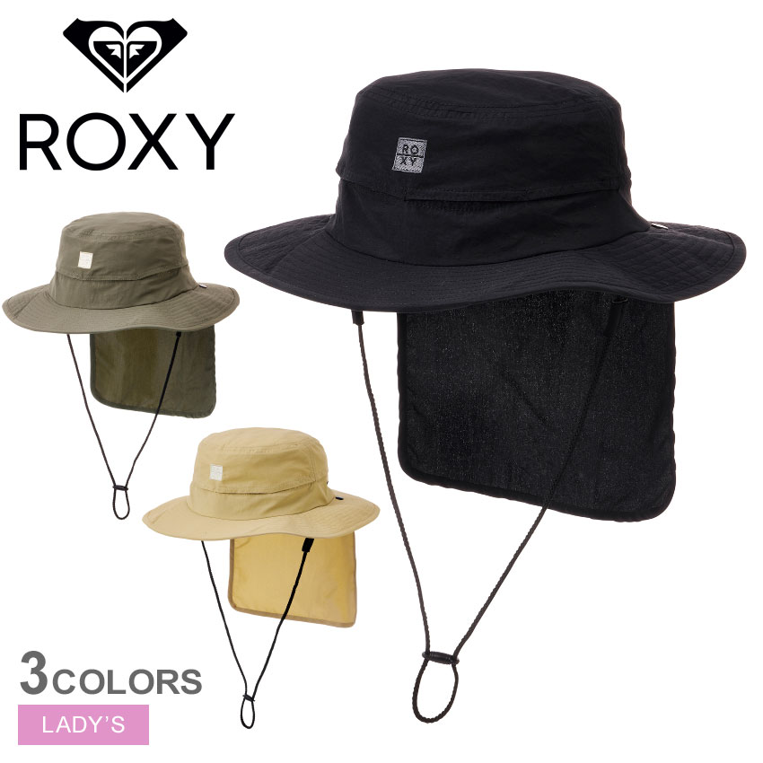 【マラソンSALE開催中★】ロキシー 帽子 ROXY UV WATER CAMP HAT UV CUT レディース ブラック 黒 ベージュ RSA231715 ぼうし ロゴ ワンポイント シンプル カジュアル サーフ ビーチ キャンプ アウトドア フェス 紫外線 日焼け対策 メッシュ 涼しい 撥水 通気性のサムネイル