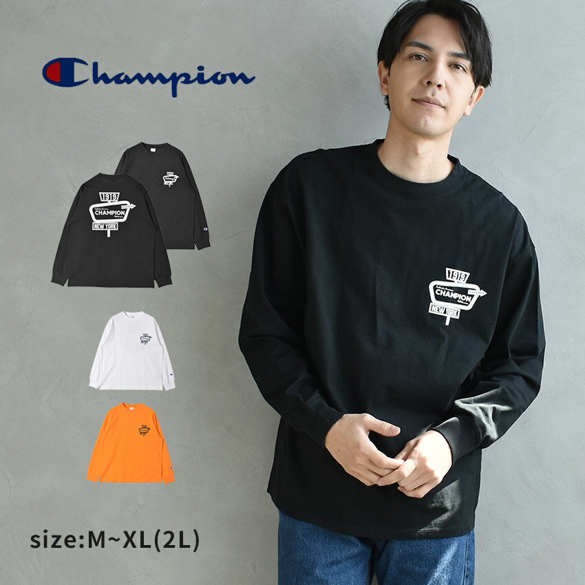 【ネコポス配送】 チャンピオン 長袖Tシャツ ロンT メンズ CHAMPION C3-A403 バッ