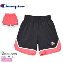 チャンピオン ハーフパンツ CHAMPION ショーツ レディース ブラック 黒 ピンク SHORTS CW-AB523 バスケ バスケットボール ボトムス パ...