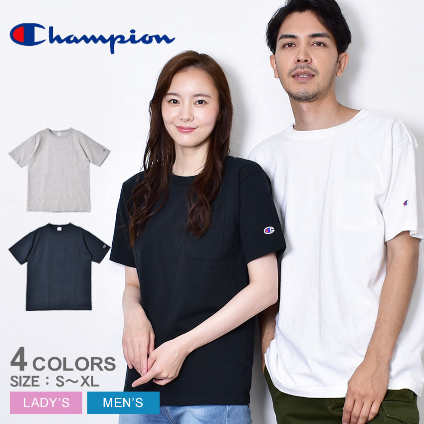 【店内全品★P5倍！】チャンピオン 半袖Tシャツ CHAMPION T1011 ショートスリーブポケットTシャツ メンズ レディース …