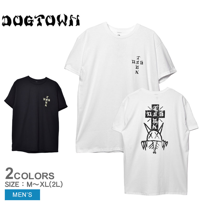 【店内全品★P5倍！】ドッグ タウン 半袖Tシャツ DOG TOWN RAT FACE S／S TEE メンズ ブラック 黒 ホワイト 白 DT0101031 ウエア トップス クルーネック バックプリント クロス カジュアル ストリート シンプル スポーティー スポーツ スケーター サーフ