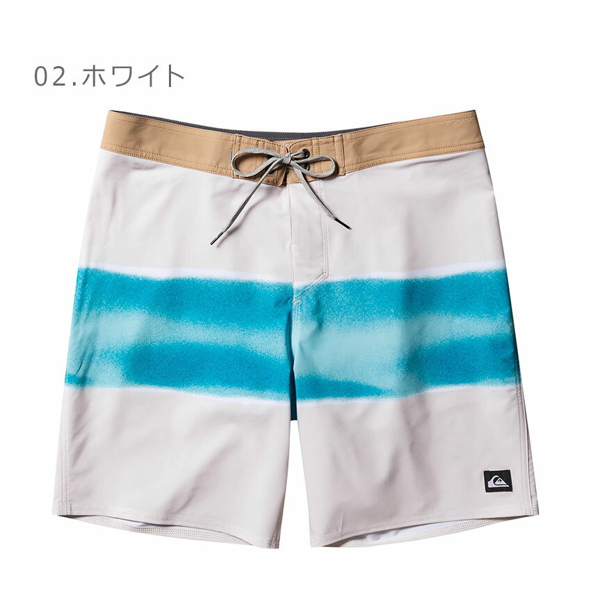 クイックシルバー ボードショーツ QUIKSILVER SURFSILK AIR BRUSH 19 メンズ ホワイト 白 ブラック EQYBS04785 海パン サーフトランクス サーフィン サーファー ボトムス 短パン パンツ ハーフパンツ ブランド カジュアル 柄 海 夏 国内正規品