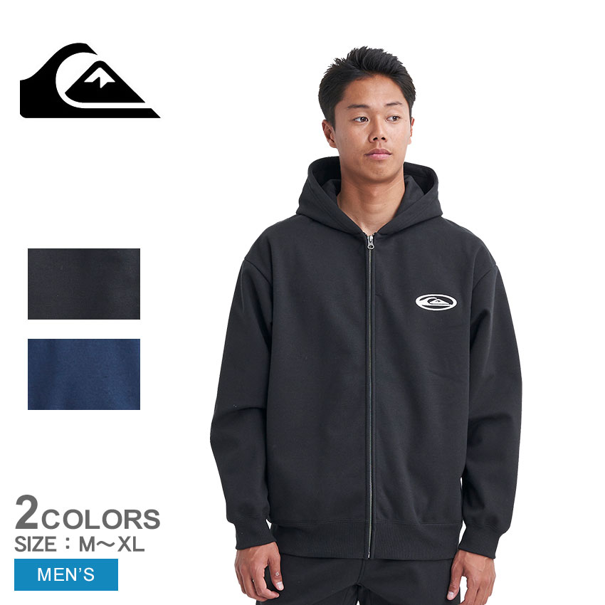 【店内全品★P5倍！】クイックシルバー パーカー QUIKSILVER ST WATER REPELLENT LANDSCAPE HOODIE メンズ ネイビー 紺 ブラック 黒 QZP234051 ウエア トップス スエット スウェット ジップアップ ブランド カジュアル シンプル サーフ アウトドア 長袖 保温