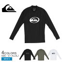 【ネコポス配送】クイックシルバー ラッシュガード メンズ QUIKSILVER SATURN LR ラッシュガード ブラック 黒 ホワイト 白 QLY241023 長袖 トップス サーフィン サーファー UVカット 紫外線 マリンスポーツ ブランド ロゴ カジュアル 国内正規品
