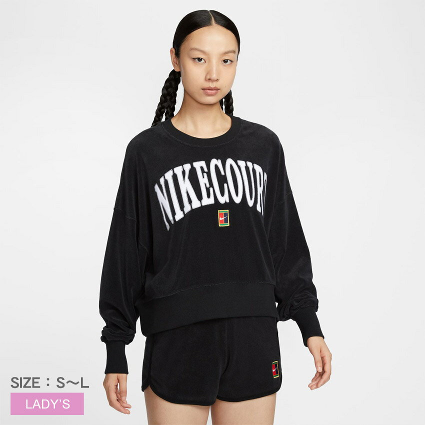 ナイキ スウェット NIKE ナイキコート ウィメンズ HRTGE フリース OOS GFX L/S クルー レディース ブラック 黒 FQ2243 スエット ...