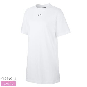 【さらに50円引きCP★対象】【メール便可】 ナイキ 半袖Tシャツ NIKE エッセンシャル ドレス レディース ホワイト 白 ESSNTL DRESS CJ2243 ウェア ロンT ロングT トップス ブランド ストリート スポーツ スポーティ カジュアル 半袖 運動 クルーネック ワンポイント