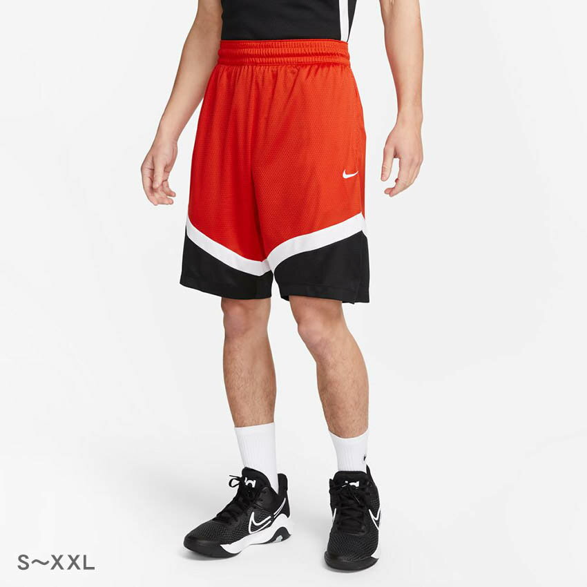 ＼楽天最安値に挑戦中／ナイキ ショートパンツ NIKE Dri-FIT アイコン メンズ レッド 赤 DQ5823 バスケットボール バスパン 速乾 ユニフォーム風 スポーツ 運動 ジャージ ゆったり スポーツウェア ハーフパンツ サステナブル素材