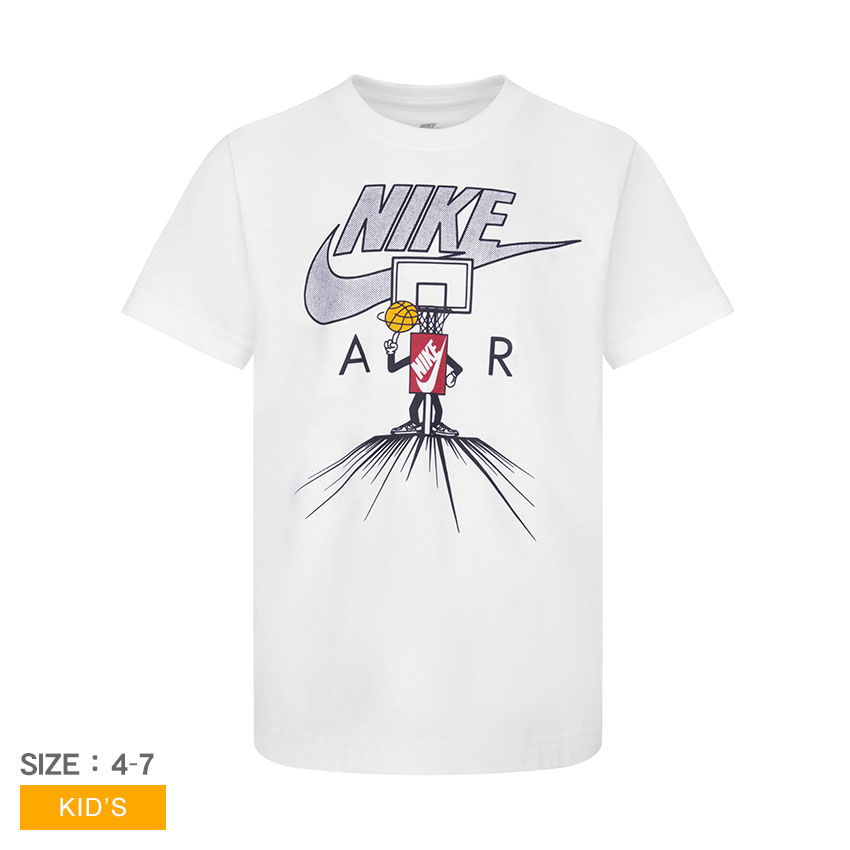 【店内全品★P5倍 】【ゆうパケット配送】 ナイキ 半袖Tシャツ NIKE ICONS OF PLAY SS TEE キッズ ジュニア 子供 ホワイト 86K607-001 コミックプリント スウッシュ 男の子 女の子 子ども ウエ…