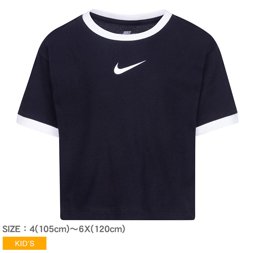 ＼クリアランスSALE開催中★／【ゆうパケット配送】 ナイキ Tシャツ NIKE キッズ 子供 黒 ブラック SWOOSH RINGER TEE 36K605 半袖 男の子 女の子 子ども 子供服 ジュニア ウェア スポーツ ブランド トップス 5才 6才 7才 幼児 夏