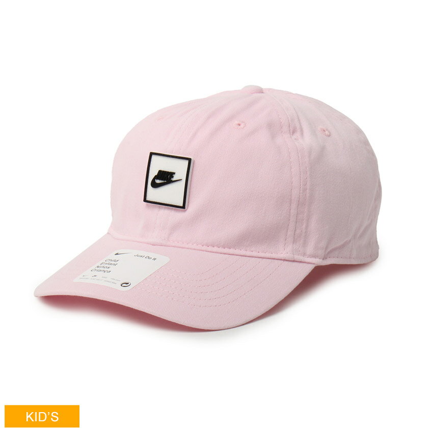 【店内全品★P5倍！】ナイキ NIKE PATCH CURVE BRIM CAP キッズ ジュニア 子供 男の子 女の子 オールシーズン 春 夏 秋 冬 ベースボールキャップ 帽子 キャップ ピンク フリーサイズ 8A3014 ランニング スポーツ 調整 ワンポイント 綿100％ シンプル プレゼント 贈り物|slz|