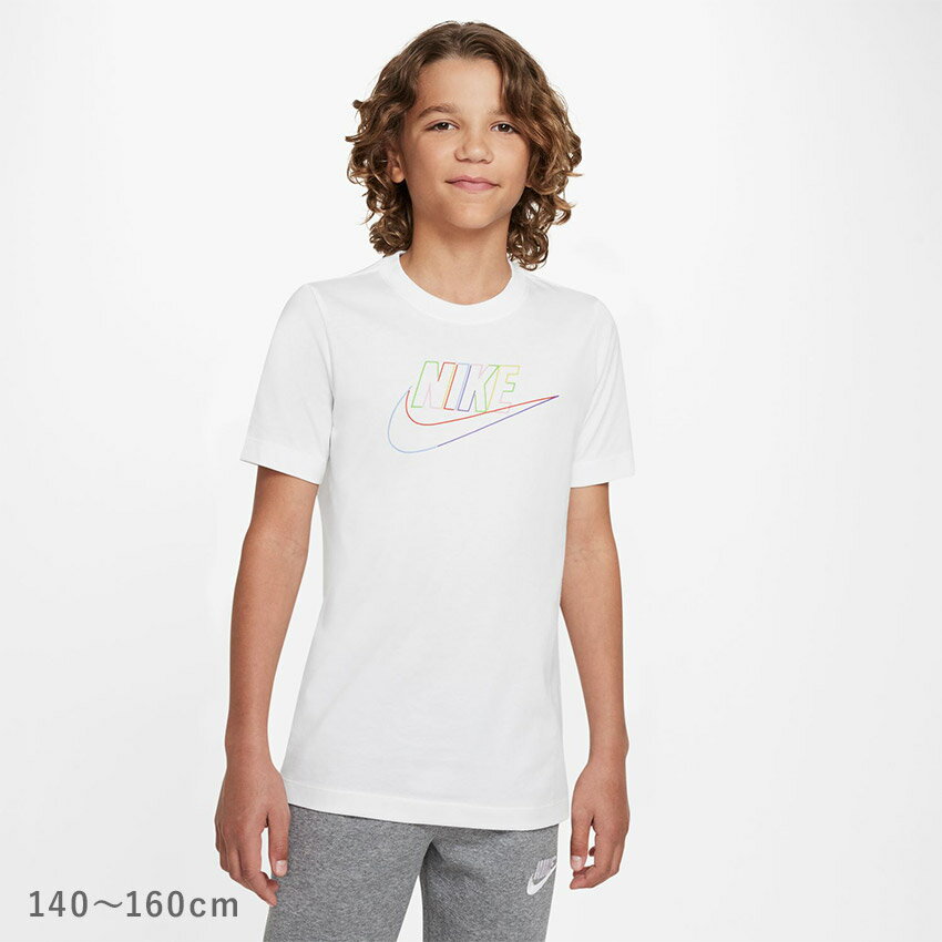 【ゆうパケット配送】 ナイキ NIKE YTH NSW ハイブリッド コア S/S Tシャツ キッズ ジュニア 男の子 女の子 子供 春 夏 秋 半袖Tシャツ ホワイト 白 140-160cm DX9506 ウエア トップス ブランド スポーツ シンプル スポーティ カジュアル プリント 運動 半袖 トレーニング