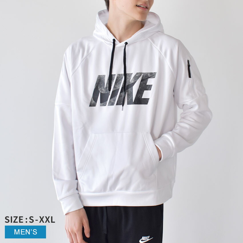 ナイキ NIKE Therma-FIT メンズ プルオーバー フィットネスパーカー Therma-FIT Men's Pullover Fitness Hoodie メンズ 春 秋 冬 プルオーバー パーカー ホワイト 白 S-XXL パーカー DQ4843 100 トップス 長袖 カジュアル シンプル 部活