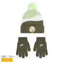 ナイキ スノーグッズ NIKE NIKE スノーデイ ビーニー&グローブ セット キッズ ジュニア 子供 ブラウン 茶 グリーン 緑 NIKE SNOW DAY...
