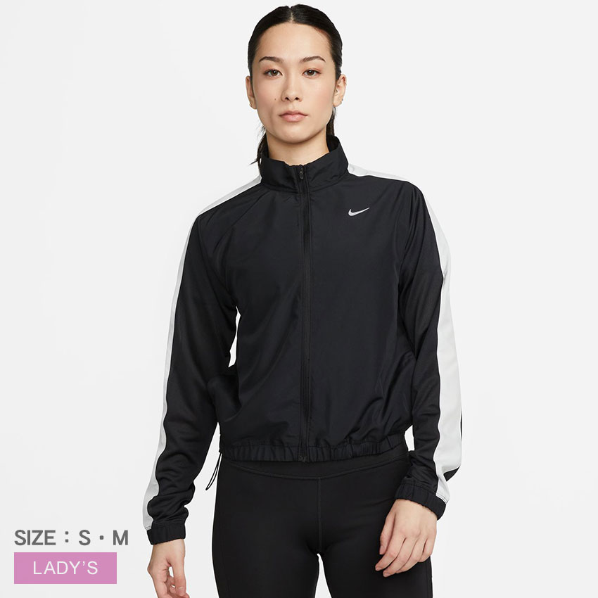 ＼処分★10％OFFクーポン対象／ナイキ トレーニングウェア NIKE Dri-FIT スウッシュ ラン ウィメンズ ランニングジャケット レディース ブラック 黒 ホワイト 白 DX1038 ウエア ライトアウター トップス ブルゾン ブランド ジャージ トレーニング 運動 ナイトラン 国内正規品