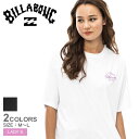 【店内全品★P5倍！】ビラボン 半袖Tシャツ BILLABONG 【FOR SAND AND WATER】 DOUBLE LAYER LOGO BIG RASH TEE ラッシュガード レディース ブラック 黒 ホワイト 白 DOUBLE LAYER LOGO BIG RASH BD013858 トップス 半袖 Tシャツ ラッシュガード 人気 おしゃれ