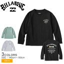 【店内全品★P2倍！】ビラボン BILLABONG PEAK ロンT キッズ ジュニア 子供 SHACKED KENDALL CREW 長袖Tシャツ トップス スエット ブランド ストリート シンプル カジュアル 長袖 ロゴ ブラック 黒 ホワイト 白 140cm 150cm 160cm BD016051 slz