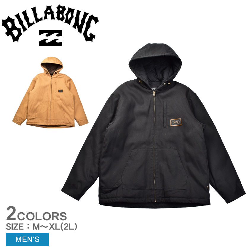 【店内全品★P5倍！】ビラボン アウトドアジャケット BILLABONG ADIV ワークジャケット メンズ ブラック 黒 ブラウン 茶 ADIV WORK JACKET BC012761 アウター 上着 中綿 中わた 防寒 難燃 フード ジャケット ブランド アウトドア キャンプ サーフィン