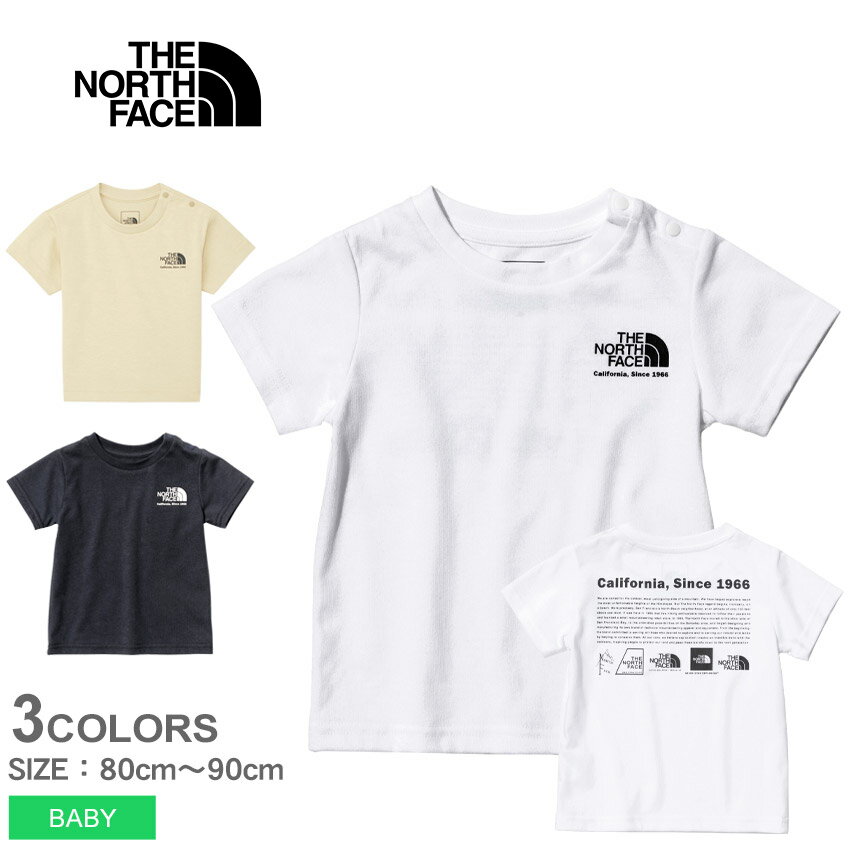  ザ ノースフェイス 半袖Tシャツ THE NORTH FACE ショートスリーブヒストリカルロゴティー ベビー ホワイト 白 ネイビー 紺 B S／S Historical Logo Tee NTB32356 男の子 女の子 ノース ノースフェース ブランド ロゴ プリント アウトドア