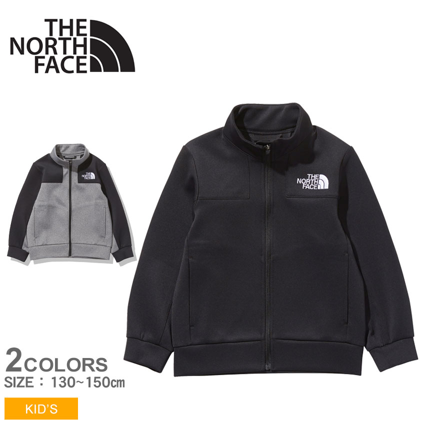 ザ ノースフェイス アウター THE NORTH FACE マウンテントラックジャケット キッズ ジュニア 子供 ブラック 黒 グレー MOUNTAIN TRACK JACKET NTJ62011 ジャケット ショート スポーツ 運動 防寒 上着 人気 学校 ブランド ロゴ 人気 国内正規品のサムネイル