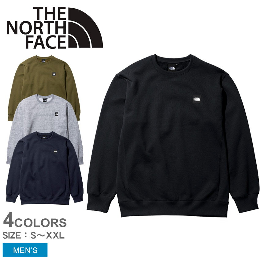 ザ ノースフェイス スウェット THE NORTH FACE スクエアロゴ クルー メンズ ブラック 黒 グレー 灰 ネイビー 紺 オリーブ SQUARE LOGO CREW NT62133 トップス スウェット スエット ウエア ノースフェース ブランド アウトドア レジャー