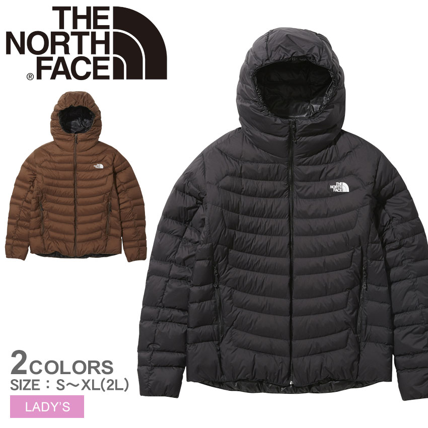 ザ ノースフェイス ダウンジャケット THE NORTH FACE サンダーフーディ レディース ブラック 黒 ブラウン THUNDER HOODIE NYW82011 ダウン 中綿ジャケット 中綿 フード付きジャケット フード付き 防寒 上着 撥水 はっ水 ポケッタブル ノースフェース おしゃれ