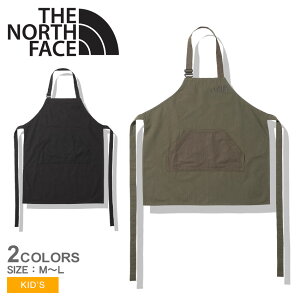 【200円引きCP★対象】ザ ノースフェイス エプロン THE NORTH FACE ファイヤー フライエプロン キッズ ブラック 黒 ブラウン 茶 FIREFLY APRON NPJ22241 ノースフェース ブランド アウトドア レジャー バーベキュー BBQ キャンプ カジュアル シンプル ロゴ 調理