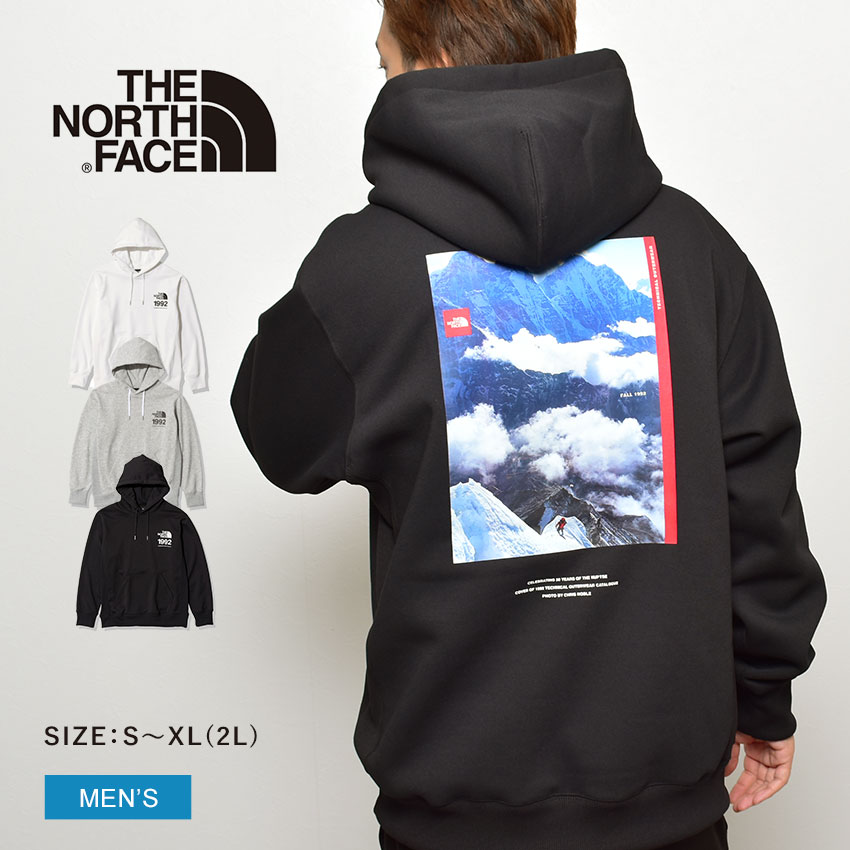 ザ・ノース・フェイス パーカー メンズ ザ ノースフェイス パーカー メンズ THE NORTH FACE 30th ヌプシ スウェットフーディ ブラック 黒 グレー 30TH NUPTSE SWEAT HOODIE NT62234 ウエア フード スウェット トップス プルオーバー 長袖 裏起毛