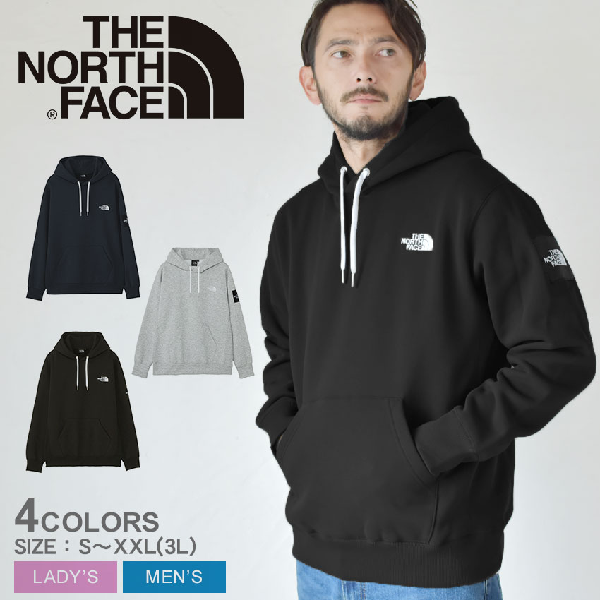 ザ・ノース・フェイス 服（父向き） 【店内全品★P5倍！】ザ ノースフェイス パーカー THE NORTH FACE スクエアロゴフーディ（ユニセックス） メンズ レディース ブラック 黒 カーキ グレー ネイビー 紺 Square Logo Hoodie NT62338 フード プルオーバー アウトドア トップス ウェア 長袖