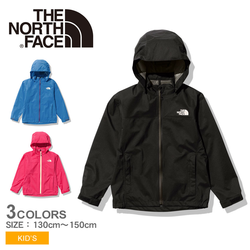 ザ ノースフェイス ジャケット THE NORTH FACE ベンチャージャケット キッズ ジュニア 子供 ブラック 黒 VENTURE JACKET NPJ12304 男の子 女の子 ノースフェース ブランド フード 通気 公園 キャンプ 通学 防水 軽量 レインコート