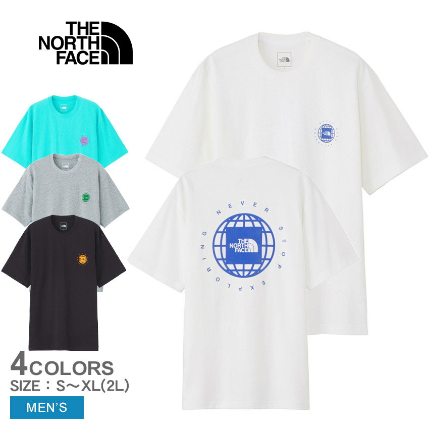 楽天Z-CRAFT【ネコポス配送】ザ・ノース・フェイス 半袖Tシャツ THE NORTH FACE ショートスリーブジオスクエアロゴティー メンズ ブラック S／S GEO SQUARE LOGO TEE NT32451 ザ・ノース・フェイス トップス ウェア 半袖 キャンプ アウトドア 国内正規品