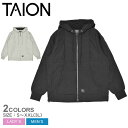 TAION タイオン ダウンパーカー レディース メンズ 106WZSC フード フーディー ダウン ジャケット 羽織 アウター フロントジップ シンプル ブラ...
