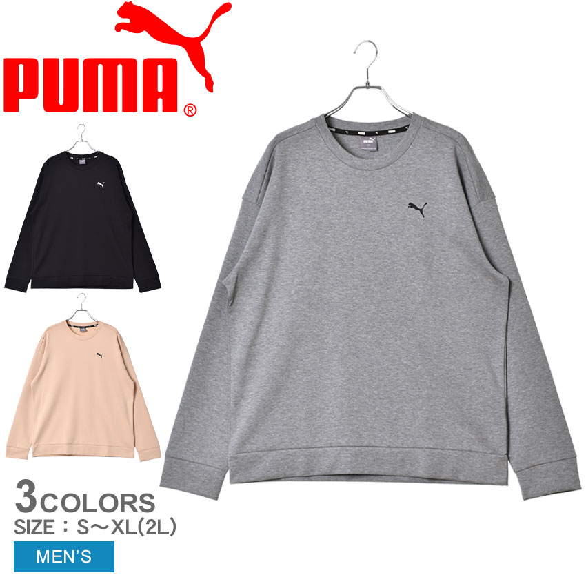 【店内全品★P5倍！】プーマ スウェット PUMA ラディカルリラックスクルースウェット メンズ ブラック 黒 グレー ベージュ RADICAL RELAXED CREW 846082 ウエア スエット トレーナー ブランド カジュアル スポーティ シンプル ロゴ おしゃれ クルーネック