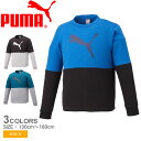 【店内全品★P2倍！】プーマ スウェット PUMA スウェットクルー キッズ ジュニア 子供 ブルー 青 ブラック 黒 グリーン 緑 グレー SEAT CREW 674125 男の子 女の子 子ども ウエア スウェット スエット プルオーバー ブランド スポーティ カジュアル ロゴ