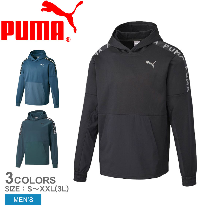 《アイテム名》 プーマ パーカー PUMA メンズ フィットパワーフリースフーディー 522960 《アイテム説明》 プーマより「フィットパワーフリースフーディー」です。トレーニングのためにデザインされた「PUMA FITコレクション」。カンガルーポケットはちょっとした収納に便利です。ウォームセルテクノロジーを採用したパワーフリースフーディーは、寒い季節の使用に最適です。 《カラー名/カラーコード/管理No.》 01.プーマブラック/01/"24551370" 02.イブニングスカイ/18/"24551371" 03.バーシティグリーン/24/"24551372" メーカー希望小売価格はメーカーカタログに基づいて掲載しています。 製造・入荷時期により、細かい仕様の変更がある場合がございます。上記を予めご理解の上、お買い求め下さいませ。 関連ワード： ウエア トップス パーカー スウェット スエット ブランド スポーツ トレーニング ランニング ジム フィットネス スポーティ シンプル ロゴ フード 運動 長袖 裏起毛 防寒 グリーン 緑 date 2022/10/17Item Spec ブランド PUMA プーマ アイテム パーカー スタイルNo 522960 商品名 フィットパワーフリースフーディー 性別 メンズ 原産国 Thailand 他 素材 本体：ポリエステル 74％、ポリエステル (リサイクル) 26％切替：ポリエステル 58％、ポリエステル (リサイクル) 42％ 採寸 単位(cm) 身幅 肩幅 袖丈 裄丈 着丈 S 53 45 64 86.5 66 M 55 46 64.5 87.5 66.5 L 57 47 65 88.5 68.5 XL(2L) 60 48 66.5 90.5 71 XXL(3L) 63 49 68 92.5 73 ※上記サイズは、実際に同一の商品を採寸した結果です。 商品によっては個体差がありますので誤差がでることが御座いますので参考目安としてご覧下さい。また、測定方法によっても誤差が生じますので、予めご了承ください。 サイズについて詳しくはこちらをご覧下さい。 当店では、スタジオでストロボを使用して撮影しております。商品画像はできる限り実物を再現するよう心掛けておりますが、ご利用のモニターや環境等により、実際の色見と異なる場合がございます。ご理解の上、ご購入いただけますようお願いいたします。 ▲その他アイテムはこちら