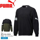 【店内全品★P2倍！】プーマ スウェット PUMA プーマ パワー オーバーサイズ クルースウェット メンズ ブラック 黒 カーキ 671879 ウエア スエット トレーナー 裏毛 長袖 ブランド カジュアル スポーティ シンプル ロゴ おしゃれ クルーネック トップス 切替