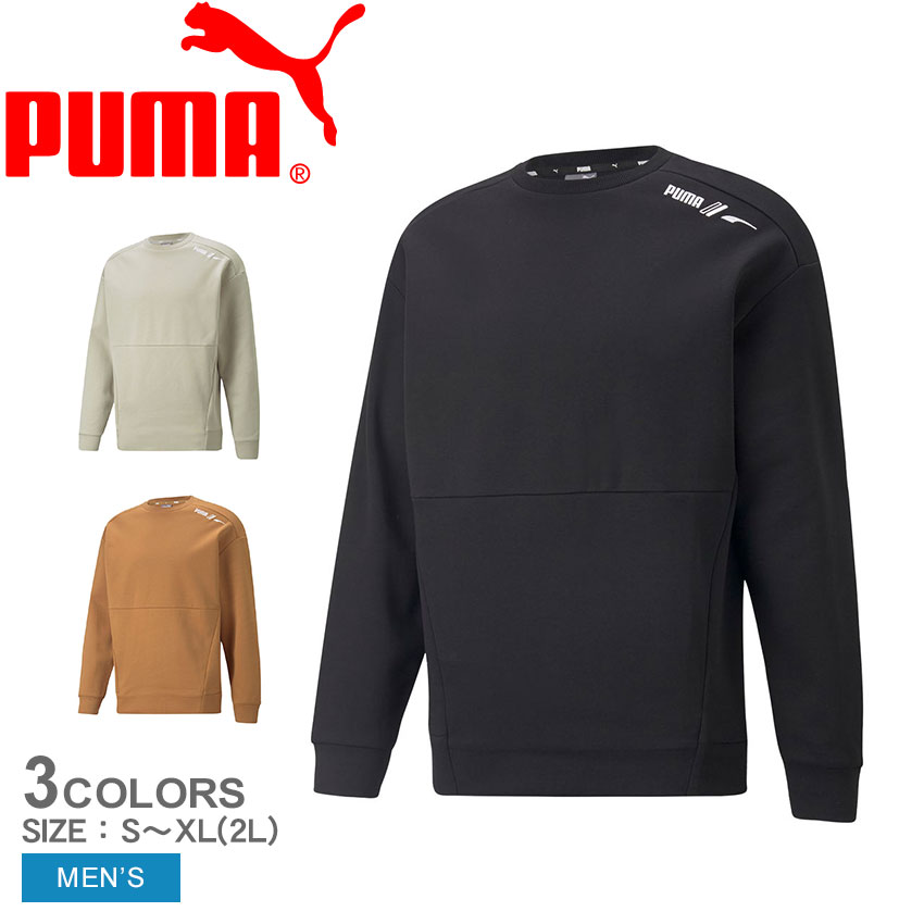 【店内全品★P2倍！】プーマ スウェット PUMA RAD／CAL クルースウェット メンズ ブラック 黒 グレー ブラウン 672407 トレーナー スウェット クルーネック ブランド シンプル スポーツ ブランド トレーニング ランニング ジム 長袖 クルーネック 運動 ベージュ