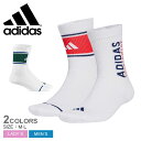 【6/5限定★最大300%ポイントバック】アディダス 靴下 ADIDAS クルー スポーツウェア ブロックソックス 2足組 メンズ レディース ホワイト 白 K...