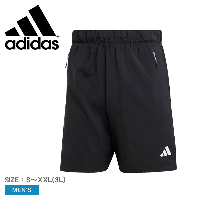 【ゆうパケット配送】アディダス ADIDAS トレイン アイコン スリーストライプス トレーニングショーツ メンズ 春 夏 秋 ハーフパンツ ハーパン 半ズボン トレーニングウェア スポーツウェア ボトムス BWC62 S～XXL 2L 3L 吸湿性 通気性 耐久性 ジム ランニング 運動 ウェア