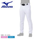 ミズノ ユニフォームパンツ MIZUNO ミズノプロ 強伸 ストレッチパンツ ストレートフィットタイプ ユニセックス ホワイト 白 12JDCU12 野球 ベー...