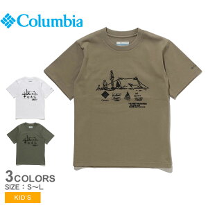 【ゆうパケット配送】 コロンビア 半袖Tシャツ COLUMBIA ユースフォレストキャンプラバーズショートスリーブクルー キッズ ジュニア 子供 ホワイト 白 ベージュ PY6498 ウェア 半袖 Tシャツ ティーシャツ カットソー トップス カジュアル シンプル クルーネック